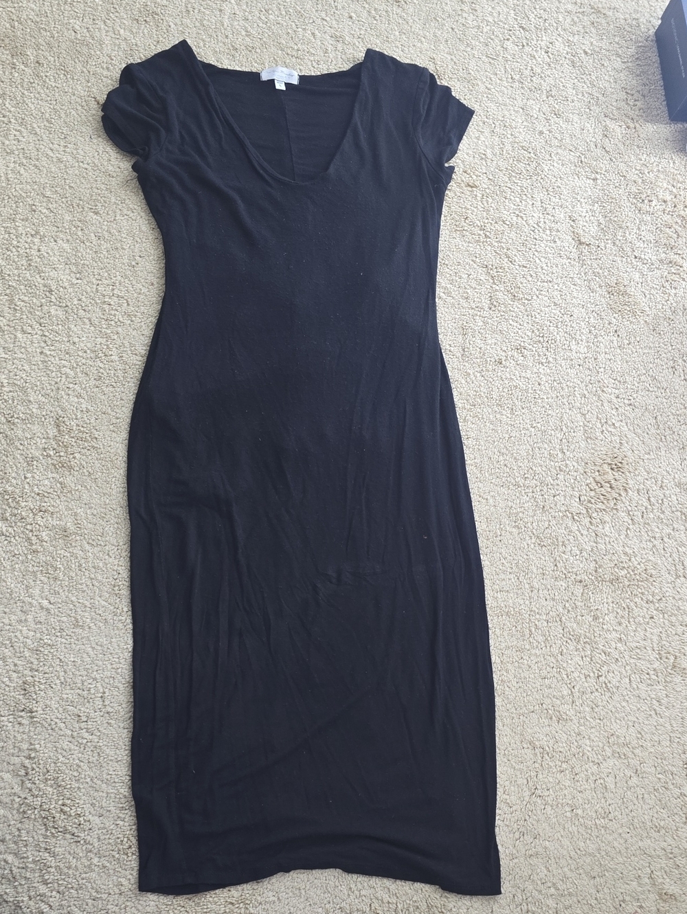 Classic Black V-Neck Women's Dress